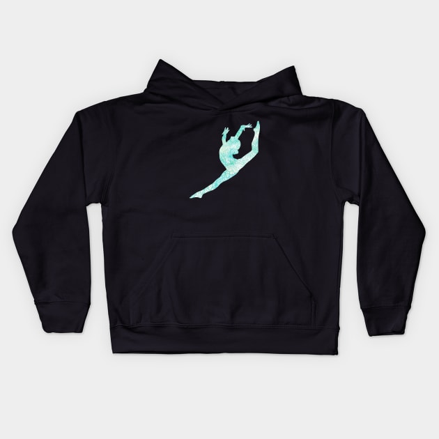 Leap Silhouette Kids Hoodie by sportartbubble